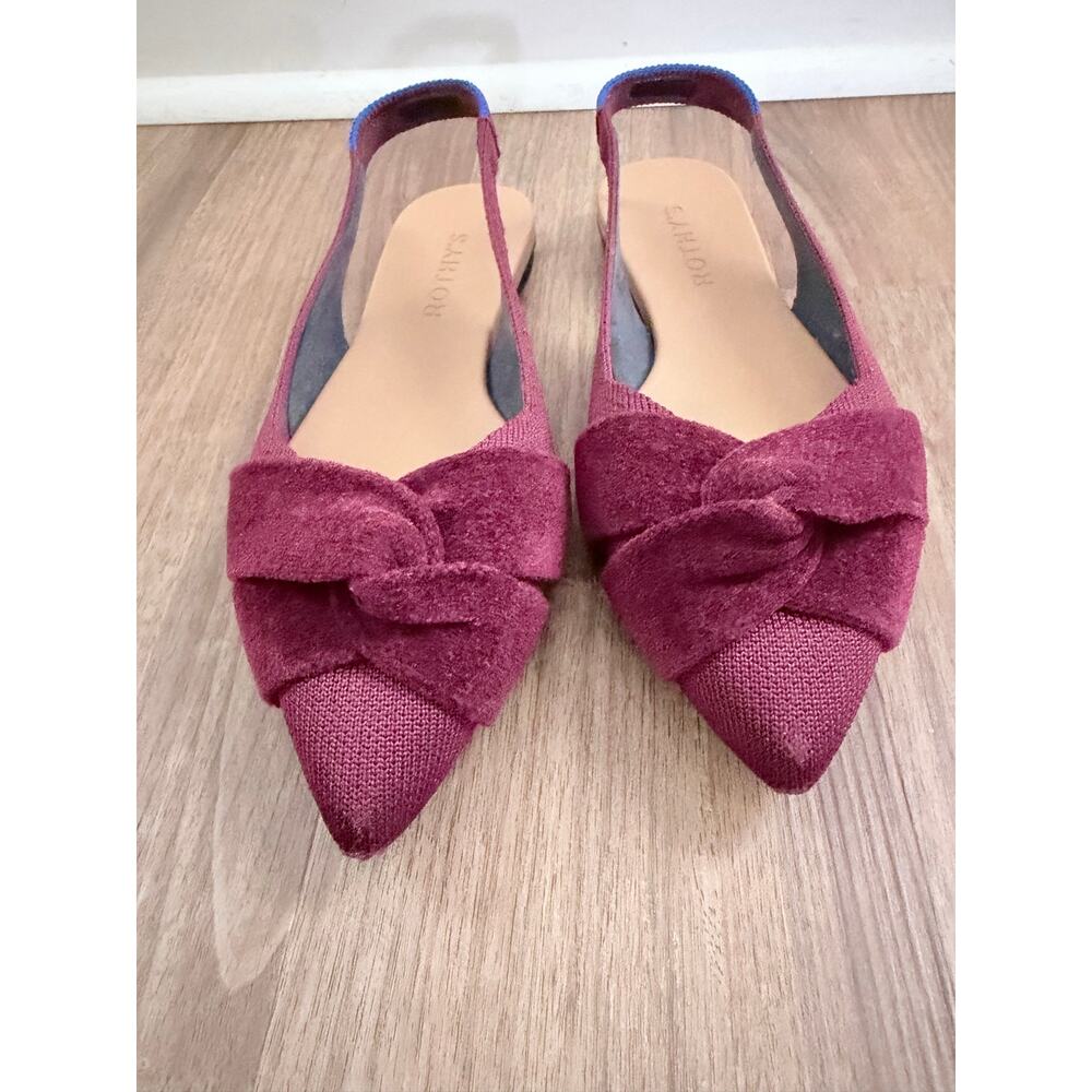 Rothy's The Twist Point Cabernet Slingback Shoe-Size 6.5 - Picture 7 of 9
